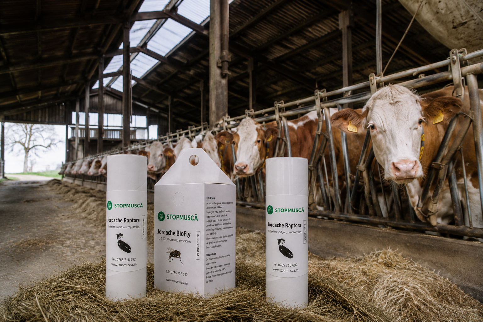 Produse StopMusca într-o fermă de bovine — Jordache Raptors și Jordache BioFly